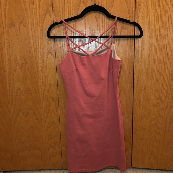 Pink Strappy Mini Body Con Dress - Picture 2 of 5